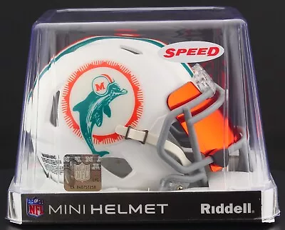 MIAMI DOLPHINS NFL Riddell SPEED Mini Football Helmet W/ EYE SHIELD VISOR • $49.95