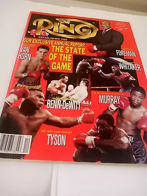 The Ring Magazine December 1990 Tyson Foreman Van Horn Whitaker Murray Benn • $6.99