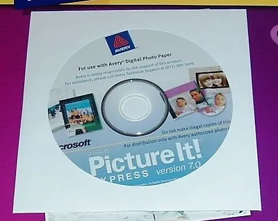 NEW MICROSOFT Picture It 7 EXPRESS Photo  XP Windows 8 7 10-32 Bit Edition Only • $28