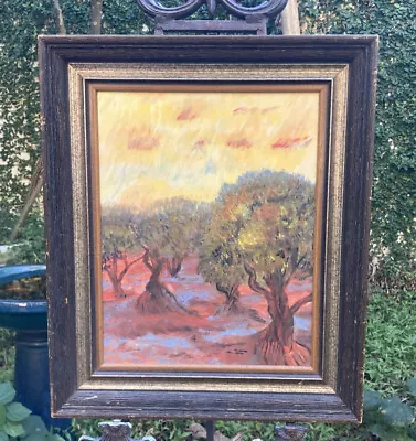 Vintage Original Oil On Canvas Painting In The Manner Of Van Gogh 18 X 15 • $475