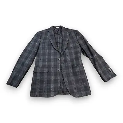 $49.59 • Buy Joseph Abboud Men's Size 40 100% Wool Black Plaid Modern Fit Sport Jacket Blazer