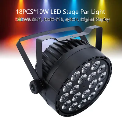 180W RGBWA LED 5in1 Par Can Light DMX DJ Disco Party Lights Par Stage Lighting • $59.99