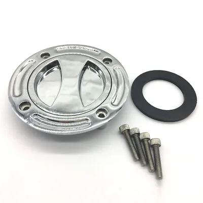 Chrome Keyless Fuel Tank Gas Cap For Suzuki Hayabusa GSX1300R 1999-2007 TL1000R • $30.44