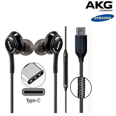 Official Samsung Galaxy Note 10/10+ AKG USB-C Earphones Headphones - Black - GH5 • £13.95