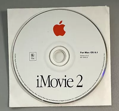 OEM Apple IMovie 2 For Mac OS 9.1 Software Version 2.0.3 691-3043-A • $4.88