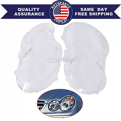 For Mercedes CLK C209 W209 2005-2009 Headlight Lens Replacement Cover Left+Right • $194.99