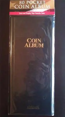 80 Pocket Coin Album Holder 2x2 H.E. Harris Protector Book Storage NEW • $12.84