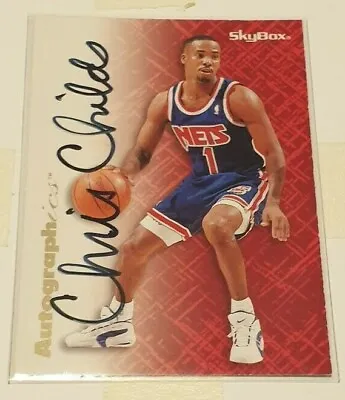 1996-97 SkyBox Autographics Chris Childs Signed Card - New Jersey Nets • $20