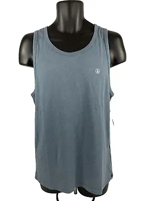 New Mens Volcom Solid Heather Tank Top Sleeveless Shirt Sz S NWT Blue Modern Fit • $11.39