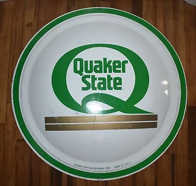 $495 • Buy Vintage QUAKER STATE MOTOR OIL Gas Station Advertising 3D Bubble Button SIGN