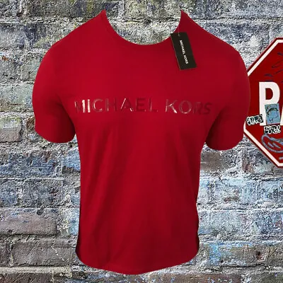 Nwt Michael Kors Men's Red Crew Neck Short Sleeve T-shirt Size S M L Msrp $58.99 • $24.64