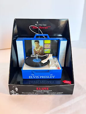 Elvis Presley Blue Hawaii Record Player Animated Ornament New • $47.99