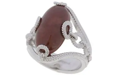 $79.99 • Buy Anthony Nak Sterling Oval Cabochon Chocolate Jade Ring Size 6 