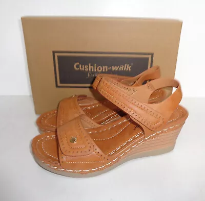 Cushion Walk New Ladies Sandals Womens Comfort Open Toe Summer Shoes UK Size 3-8 • £19.98