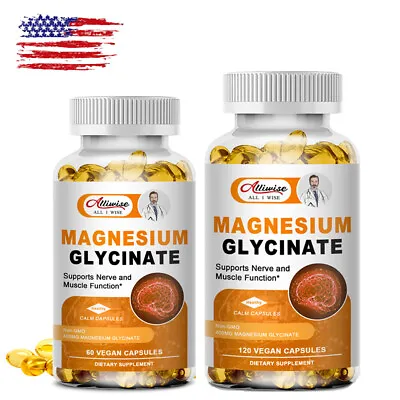 60/120Pcs Magnesium Glycinate 400MG For Improved Sleep Relieve Stress & Anxiety • $10.92