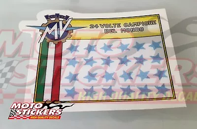 Mv Agusta - Sticker Tank  24 Times Master Of The World  (1966) Replica • $22.81