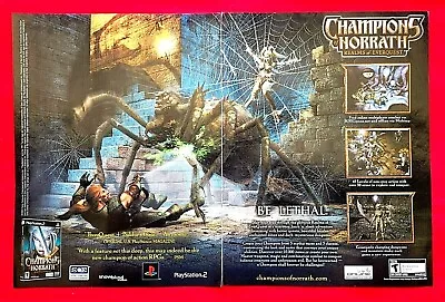 2003 CHAMPIONS OF NORRATH Realms Of Everquest Video Game = 2pg Promo PRINT AD • £13.29