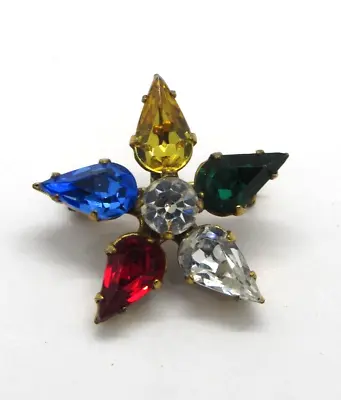 VTG 40’s David Mizpah Order Of The Eastern Star Prong Rhinestone Brooch Pin .75” • $20