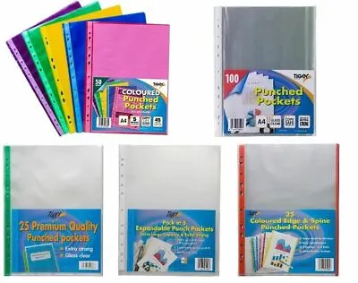 Punched Pockets Filing Clear Display Sleeves Ring Binders - A4 A3 A2 A1 Sizes • £14.95