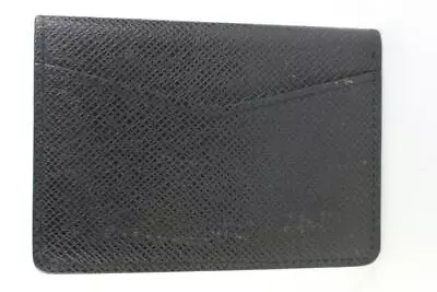 Louis Vuitton  Black Taiga Leather Card Holder Wallet Case 830lvs47 • $0.01