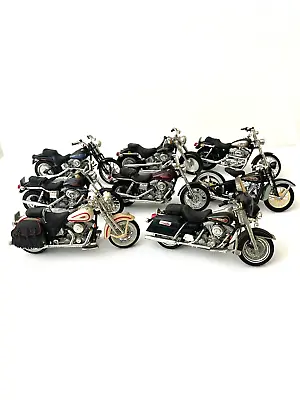 Awesome Lot Of 8 Maisto Harley Davidson Motorcycles 1:18 Scale • $48.50