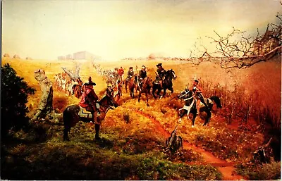 Postcard GA Ocmulgee National Monument Macon Georgia Diorama Moore’s Raid 1703. • $4.45