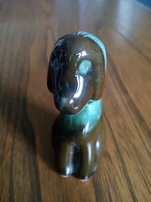 Beautiful Vintage Green Ceramic Dog Ornament 8cm Tall • $12.63