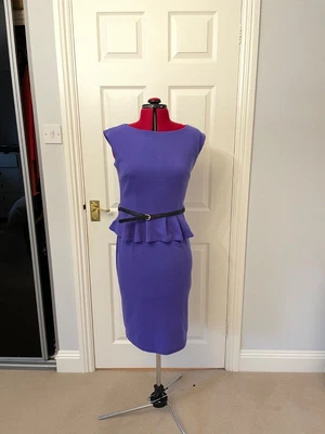 £4.99 • Buy Dorothy Perkins 10 Peplum Dress Heliotrope