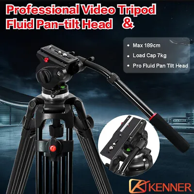 1.89m Professional Video Tripod Fluid Head Bowl For Camcorder Camera DSLR EI-717 • $229