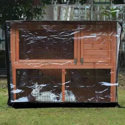 Rabbit Hutch Cover Waterproof Double Garden Pet Bunny Cage Protector Covers New • £32.39