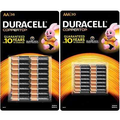 30X 36X Duracell Duralock AA AAA Alkaline Battery Batteries Retail Pk Free POST • $30.99