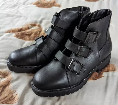 Ladies Womens Ankle Boots Evans Size UK 10 Extra Wide Fit • £25