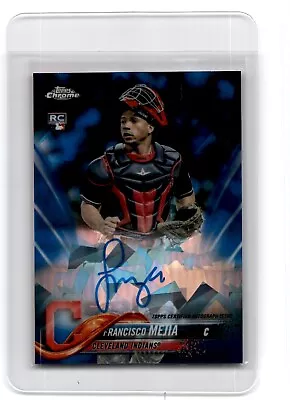 2018 Topps Chrome Sapphire Refractor Francisco Mejia Auto Rc Sp Rookie Card • $0.99