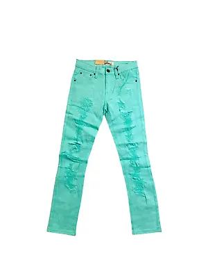 Men ROYAL BLUE Super Skinny Color Twill Pants • $39.99