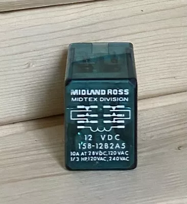 Set Of 2 Relay Gen Purpose 10a 12vdc Midtex / Midland Ross 158-12b2a5 • $30