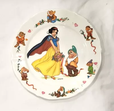 Disney Snow White Childs Melamine Plate Dish Dinnerware Selandia Vintage • $12.99