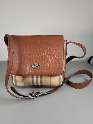 BURBERRY Bag. Burberrys Vintage Brown Check Tartan Shoulder Bag. • £175