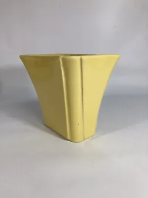 Mid Century Modern Alamo Pottery Flared Yellow Vase San Antonio Texas #900-5 • $34