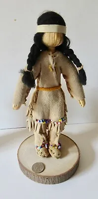 Iroquois CORN HUSK Woman Doll: Traditional Dress - Vintage C 1920-60's • $53