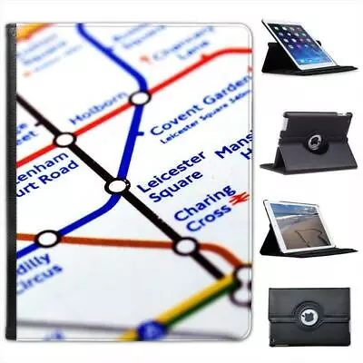 Close Up Tube Map Leicester Square London Folio Leather Case For IPad 2 3 & 4 • £9.99