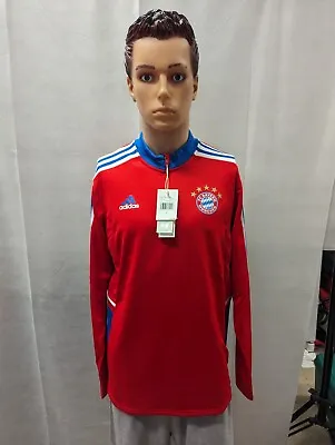 NWT FC Bayern Munich Adidas 1/4 Zip Jacket L • $45.69