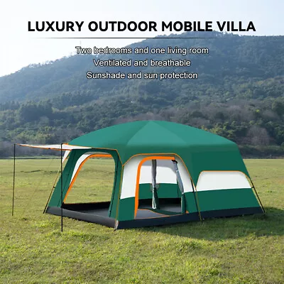 4-12 Person Instant Easy Set Up Family Outdoor Camping Tent With 3 Rooms L I0H3 • £123.64