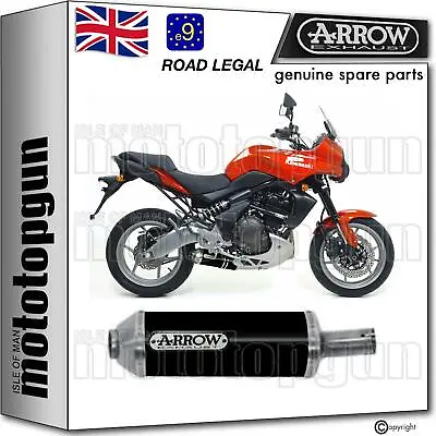 Arrow Hom Silencer Maxi Race-tech Black Aluminium Kawasaki Versys 650 2010 10 • £235.83