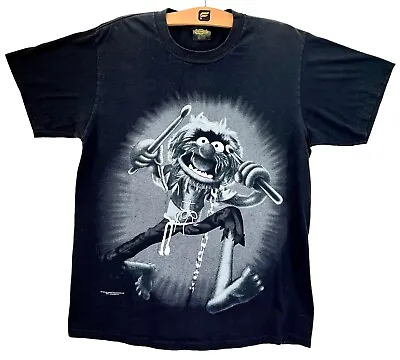 Vintage Muppets Animal Jim Henson Anvil  Big Face Cartoon T-Shirt Large 90s • $79.98