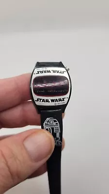 Vintage 1977 Texas Instruments Star Wars Digital Watch Red Excellent Condition • $95