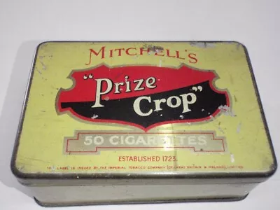 £5 • Buy Mitchell's  Prize Crop  Cigarette Tin 110 X 70 X 40mm