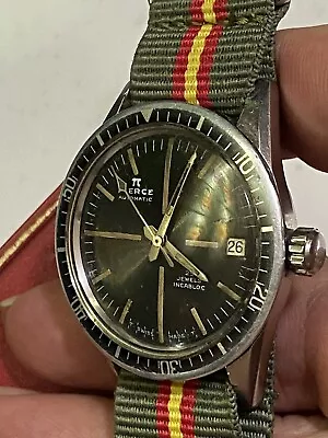 Vintage Pierce Skin Diver  200 Mts Stainless Steel Automatic Wristwatch As Is • $300