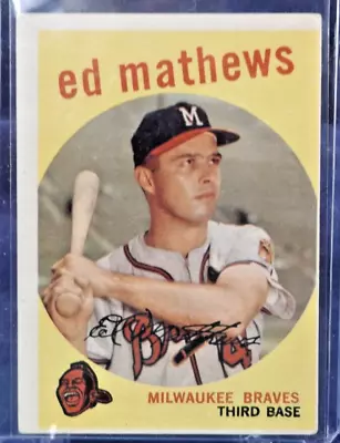 1959 Topps #450 - ED MATTHEWS - MILWAUKEE BRAVES -  HOF • $28.99