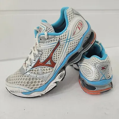 Mizuno Womens Wave Creation 13 410455.007S Mint White Running Shoes Size W6 • $38.86