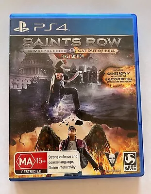 Saints Row IV - Re-Elected & Gat Out Of Hell First Edition - PS4 - FREE POSTAGE • $28